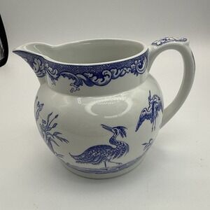 The Spode Blue Room Collection25oz 4.5" Pitcher Persian Bird  Blue White England